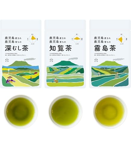 Amazon.co.jp: 西福製茶 八女茶 知覧茶 嬉野茶 九州三大銘茶飲み比べ